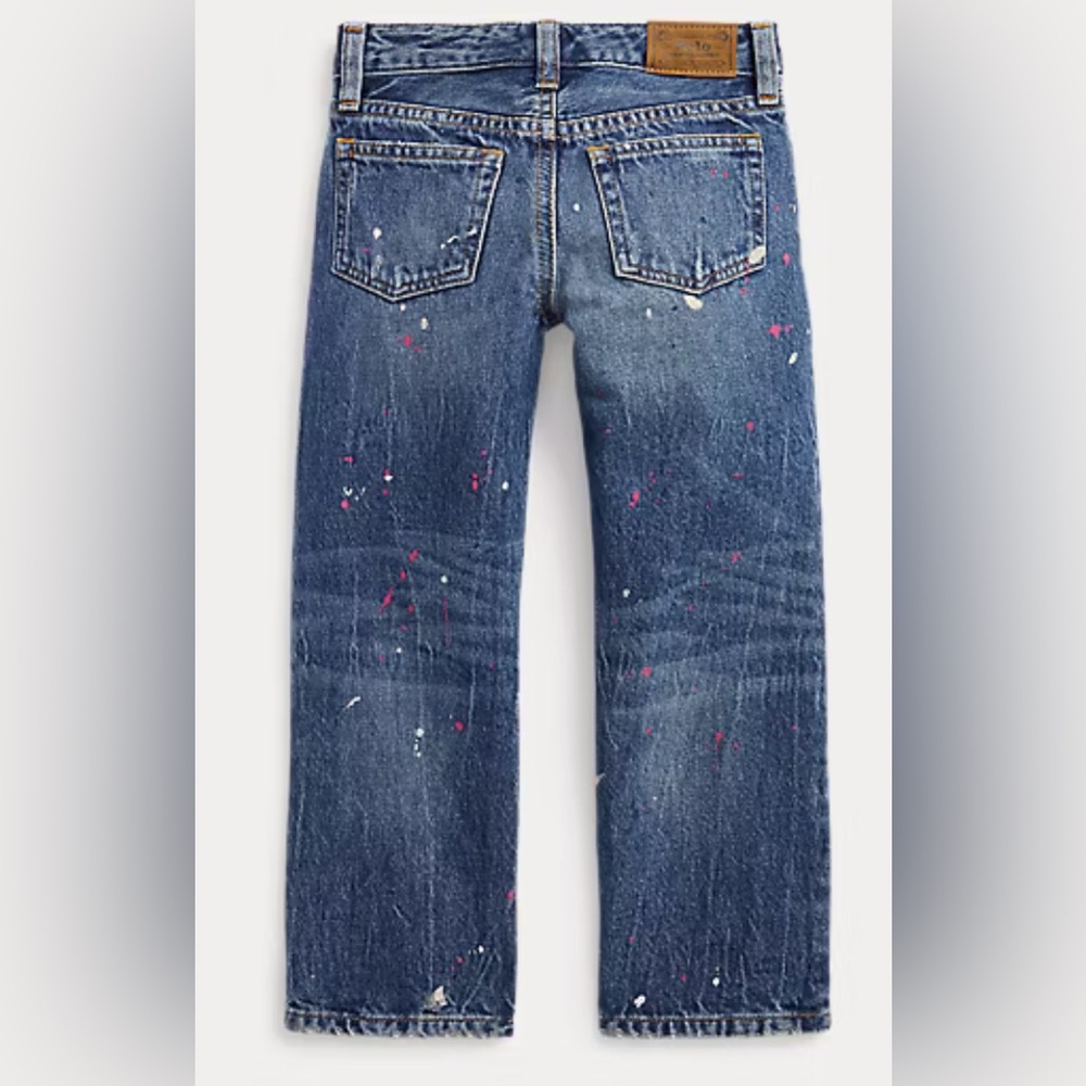 Polo Ralph Lauren High-Rise Paint Splatter Jeans. Size 4T. - Picture 4 of 13